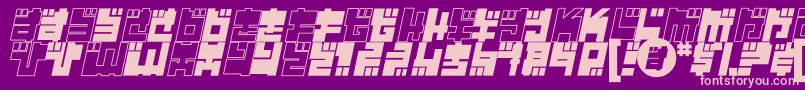 Year2000Replicant Font – Pink Fonts on Purple Background