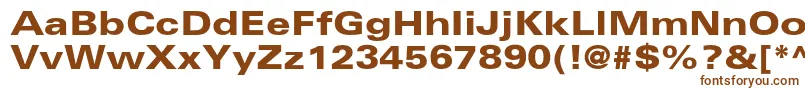 Шрифт UniversltstdBlackex – коричневые шрифты на белом фоне