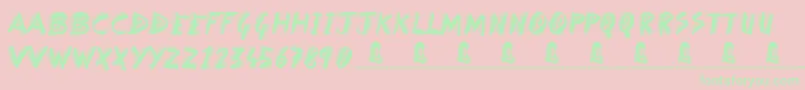 BrokenDreams Font – Green Fonts on Pink Background