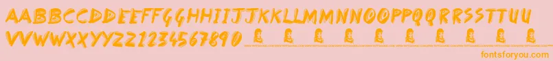 BrokenDreams Font – Orange Fonts on Pink Background