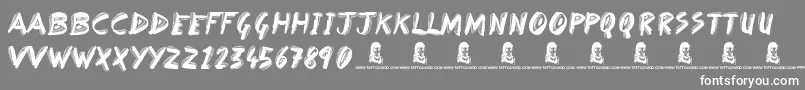 BrokenDreams Font – White Fonts on Gray Background