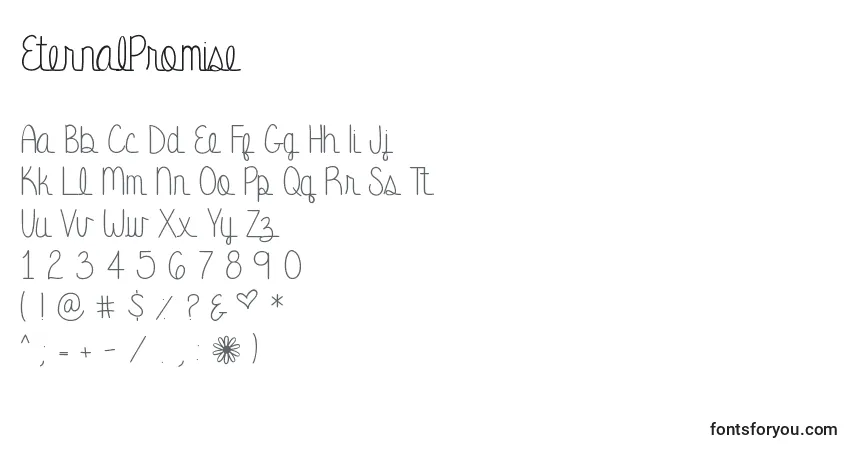 Schriftart EternalPromise – Alphabet, Zahlen, spezielle Symbole