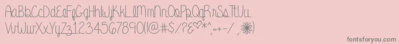 fuente EternalPromise – Fuentes Grises Sobre Fondo Rosa