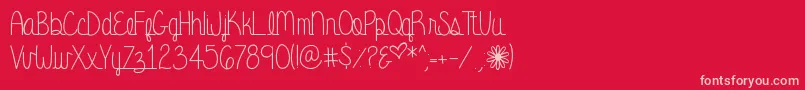 Шрифт EternalPromise – розовые шрифты на красном фоне