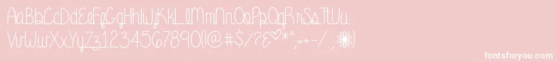 Saiba mais sobre a fonte EternalPromise Fonte EternalPromise – fontes brancas em um fundo rosa