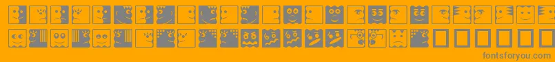 Fonte Linotypefacevalue – fontes cinzas em um fundo laranja
