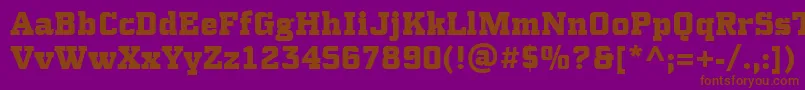 Шрифт PfsynchproBlack – коричневые шрифты на фиолетовом фоне