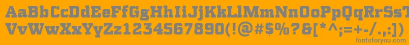 PfsynchproBlack Font – Gray Fonts on Orange Background