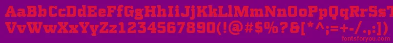 PfsynchproBlack Font – Red Fonts on Purple Background