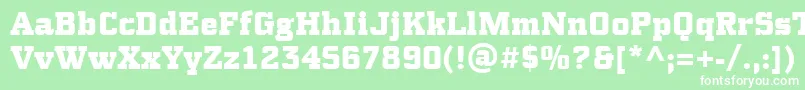 PfsynchproBlack Font – White Fonts on Green Background