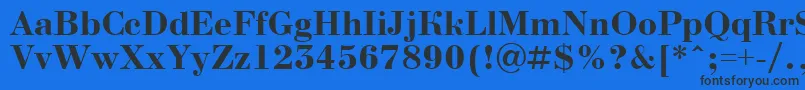 BodoninovaBold Font – Black Fonts on Blue Background