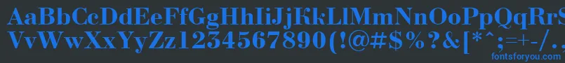 BodoninovaBold Font – Blue Fonts on Black Background