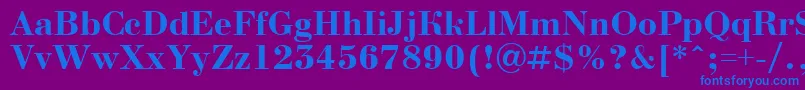 BodoninovaBold Font – Blue Fonts on Purple Background