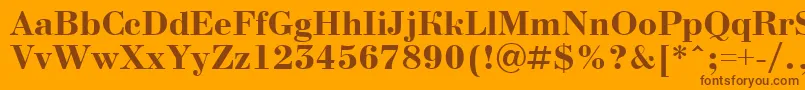 BodoninovaBold Font – Brown Fonts on Orange Background