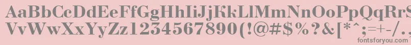 フォントBodoninovaBold – ピンクの背景に灰色の文字