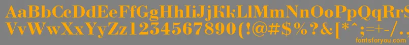 BodoninovaBold Font – Orange Fonts on Gray Background