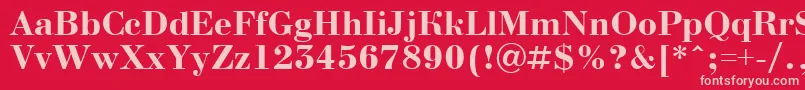BodoninovaBold Font – Pink Fonts on Red Background