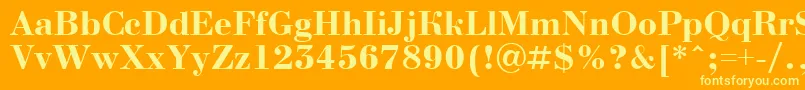 フォントBodoninovaBold – オレンジの背景に黄色の文字