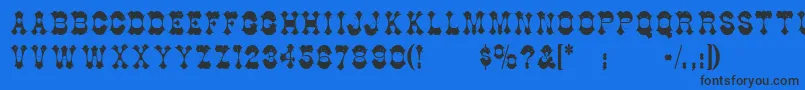 Berlooscomix Font – Black Fonts on Blue Background