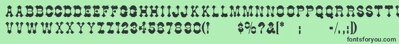 Berlooscomix Font – Black Fonts on Green Background