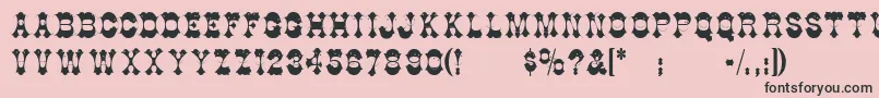 Berlooscomix Font – Black Fonts on Pink Background