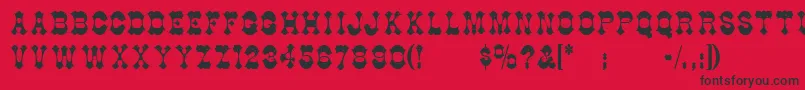 Berlooscomix Font – Black Fonts on Red Background