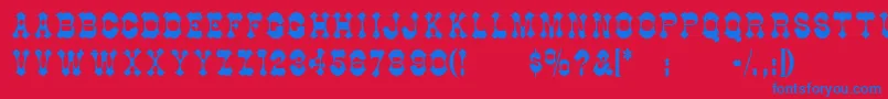 Berlooscomix Font – Blue Fonts on Red Background