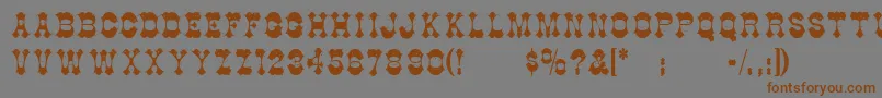 Berlooscomix Font – Brown Fonts on Gray Background