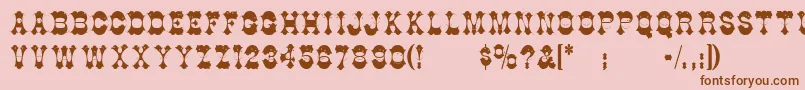 Berlooscomix Font – Brown Fonts on Pink Background