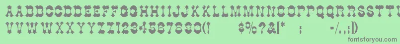 Berlooscomix Font – Gray Fonts on Green Background