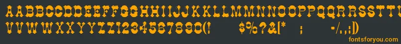 Berlooscomix Font – Orange Fonts on Black Background