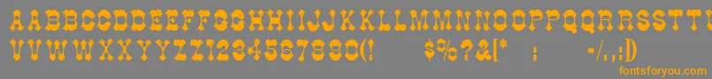 Berlooscomix Font – Orange Fonts on Gray Background