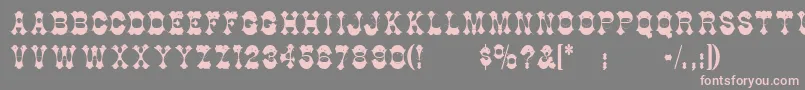 Berlooscomix Font – Pink Fonts on Gray Background