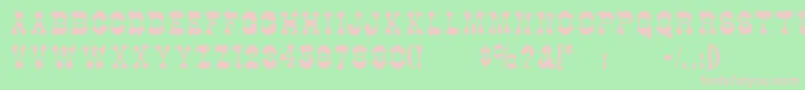 Berlooscomix Font – Pink Fonts on Green Background