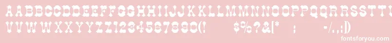 Berlooscomix Font – White Fonts on Pink Background