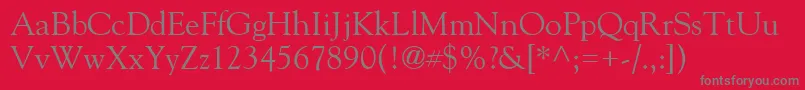 Gilde Font – Gray Fonts on Red Background