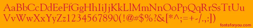 Gilde Font – Red Fonts on Orange Background