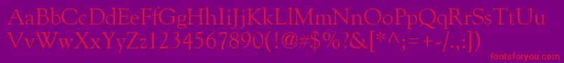 Gilde Font – Red Fonts on Purple Background