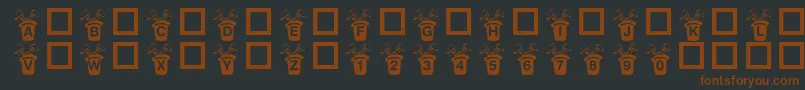 KrMagicRabbit Font – Brown Fonts on Black Background