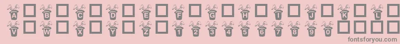 KrMagicRabbit Font – Gray Fonts on Pink Background