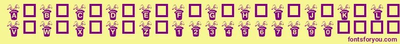 KrMagicRabbit Font – Purple Fonts on Yellow Background