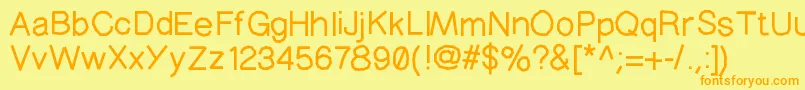 Maskingtype Font – Orange Fonts on Yellow Background