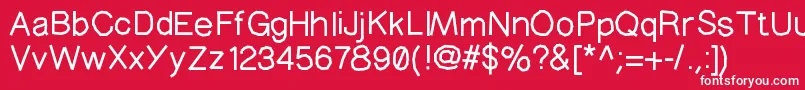 フォントMaskingtype – 赤い背景に白い文字