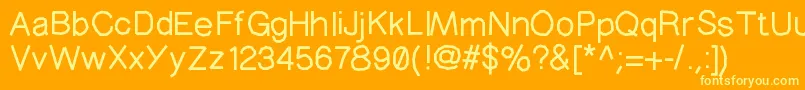 Czcionka Maskingtype – żółte czcionki na pomarańczowym tle