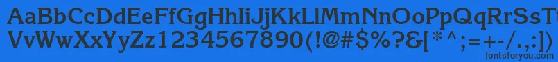 Karlajohnson6Boldsh Font – Black Fonts on Blue Background