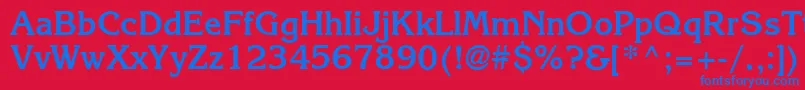 Karlajohnson6Boldsh Font – Blue Fonts on Red Background