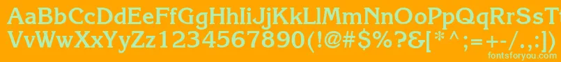 Karlajohnson6Boldsh Font – Green Fonts on Orange Background