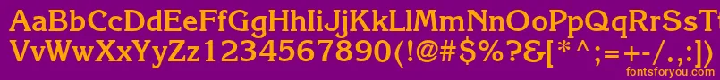 Karlajohnson6Boldsh Font – Orange Fonts on Purple Background