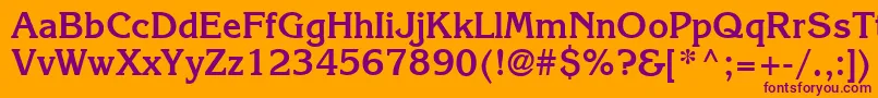 Karlajohnson6Boldsh Font – Purple Fonts on Orange Background