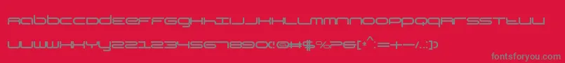 KbYear-Schriftart – Graue Schriften auf rotem Hintergrund
